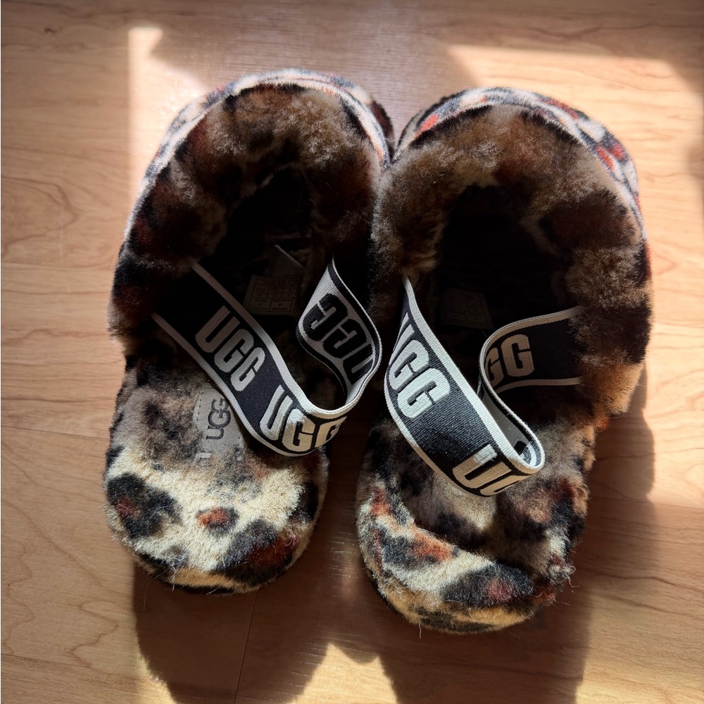 UGG Brown Leopard Print Slippers - image 2